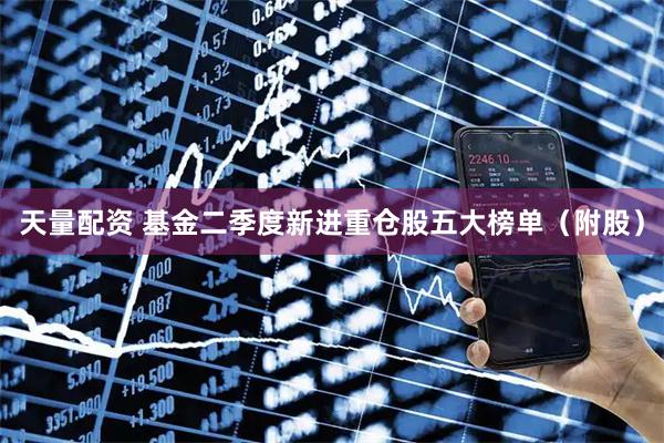 天量配资 基金二季度新进重仓股五大榜单（附股）