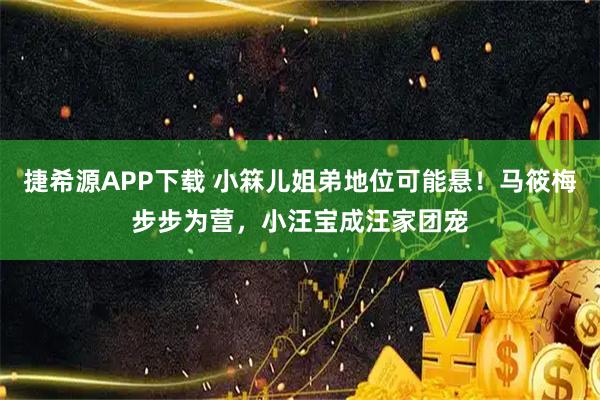 捷希源APP下载 小箖儿姐弟地位可能悬！马筱梅步步为营，小汪宝成汪家团宠